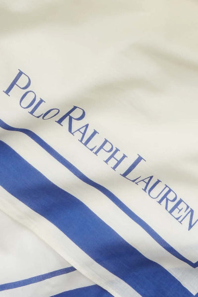 Ralph Lauren Big Pony Cotton Scarf | Cream/Royal