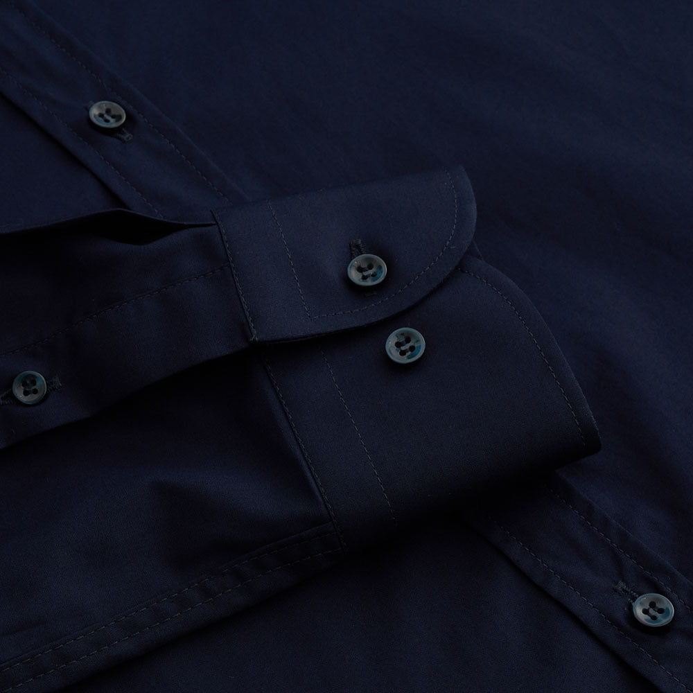 Paul & Shark Cotton Poplin Shirt with Embroidery | Navy