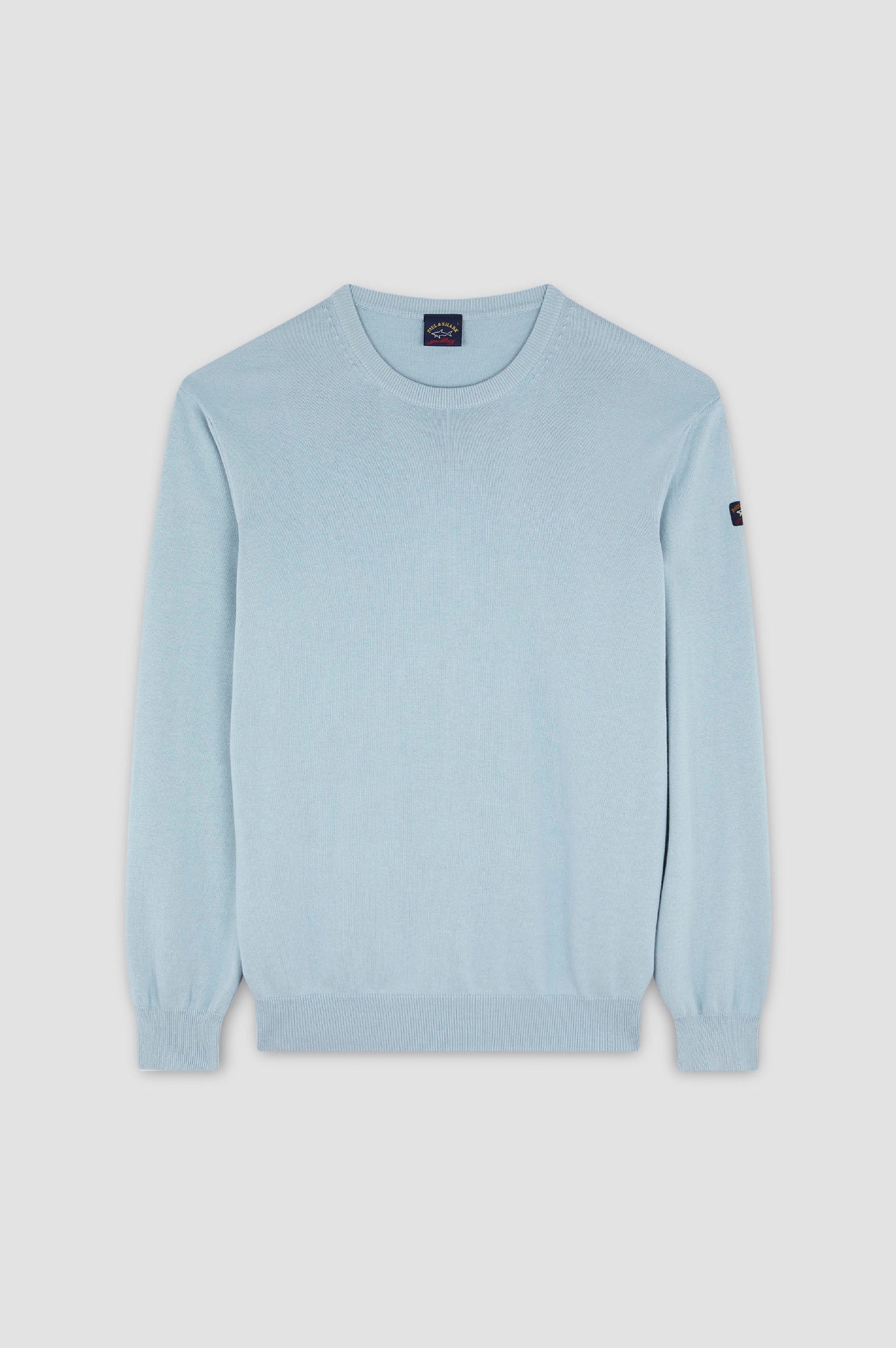 Paul & Shark Garment Dyed Pima Cotton Crewneck Sweater | Ether Blue