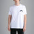 Paul & Shark Organic Cotton T-Shirt with Shark Print and P&S Badge | White