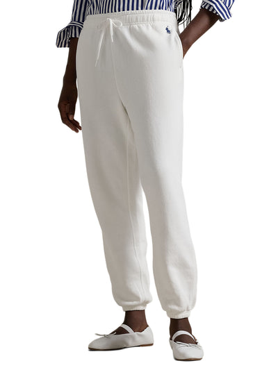 Ralph Lauren Lightweight Fleece Athletic Trouser | White