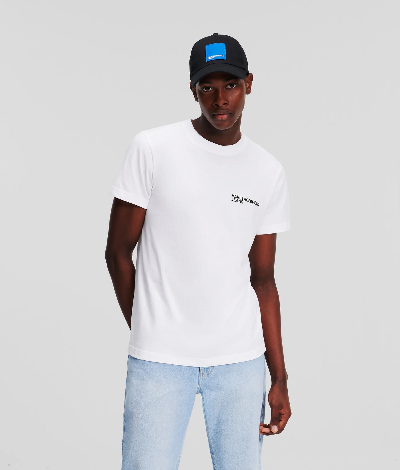 Karl Lagerfeld Logo Slim Fit T-shirt | White