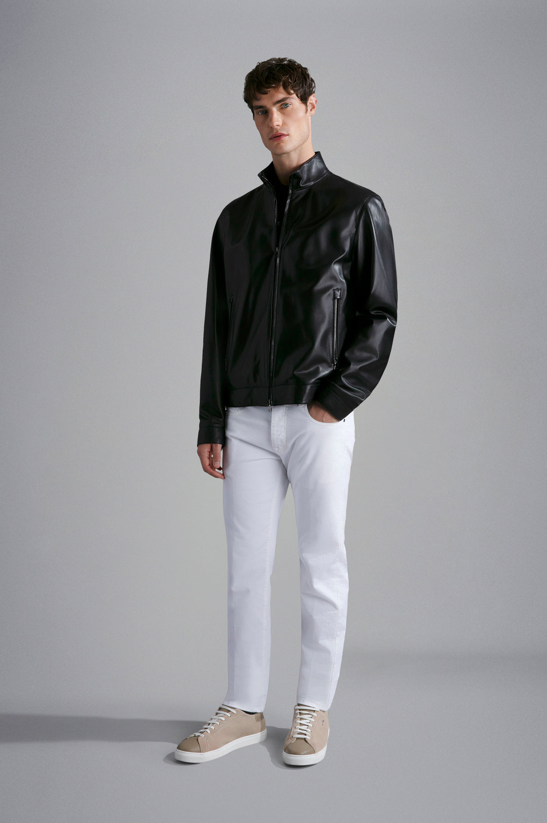 Paul & Shark White Rivet Stretch Jeans | White