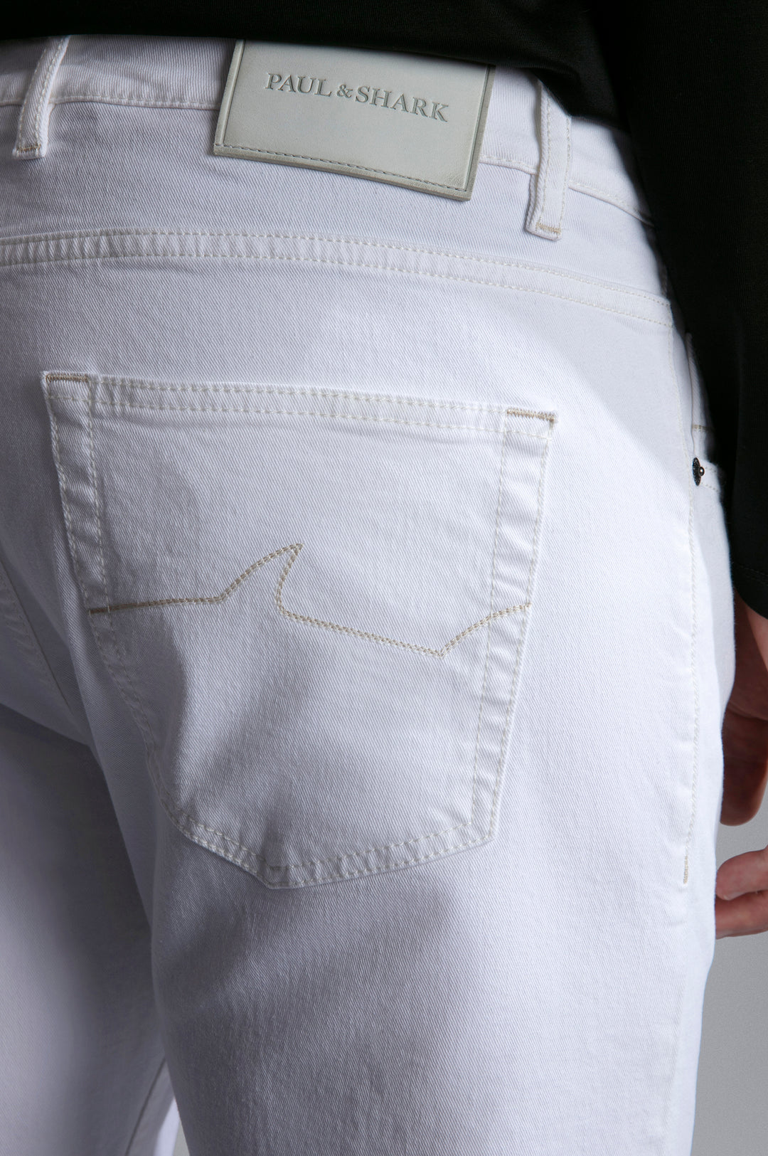 Paul & Shark White Rivet Stretch Jeans | White