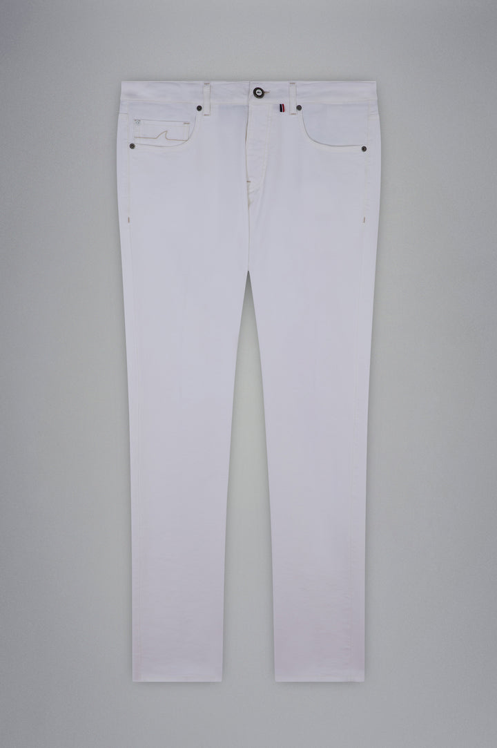 Paul & Shark White Rivet Stretch Jeans | White