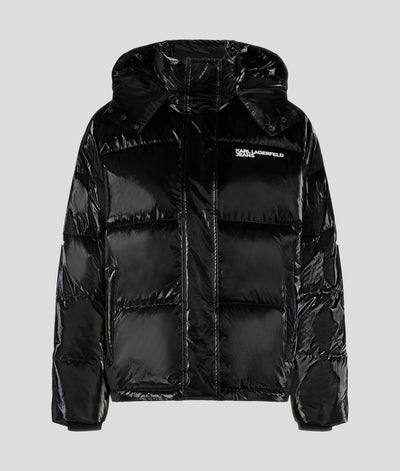 Karl Lagerfeld Pearlized Puffer Jacket | Black