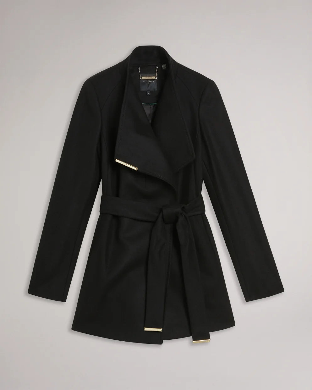 Ted Baker Rosess Wool Wrap Short Coat | Black