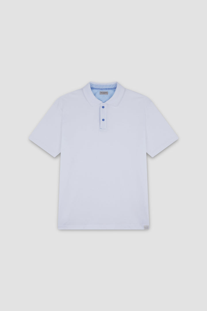 Paul & Shark Riviera Linen Details XSoft Cotton Polo Shirt | White