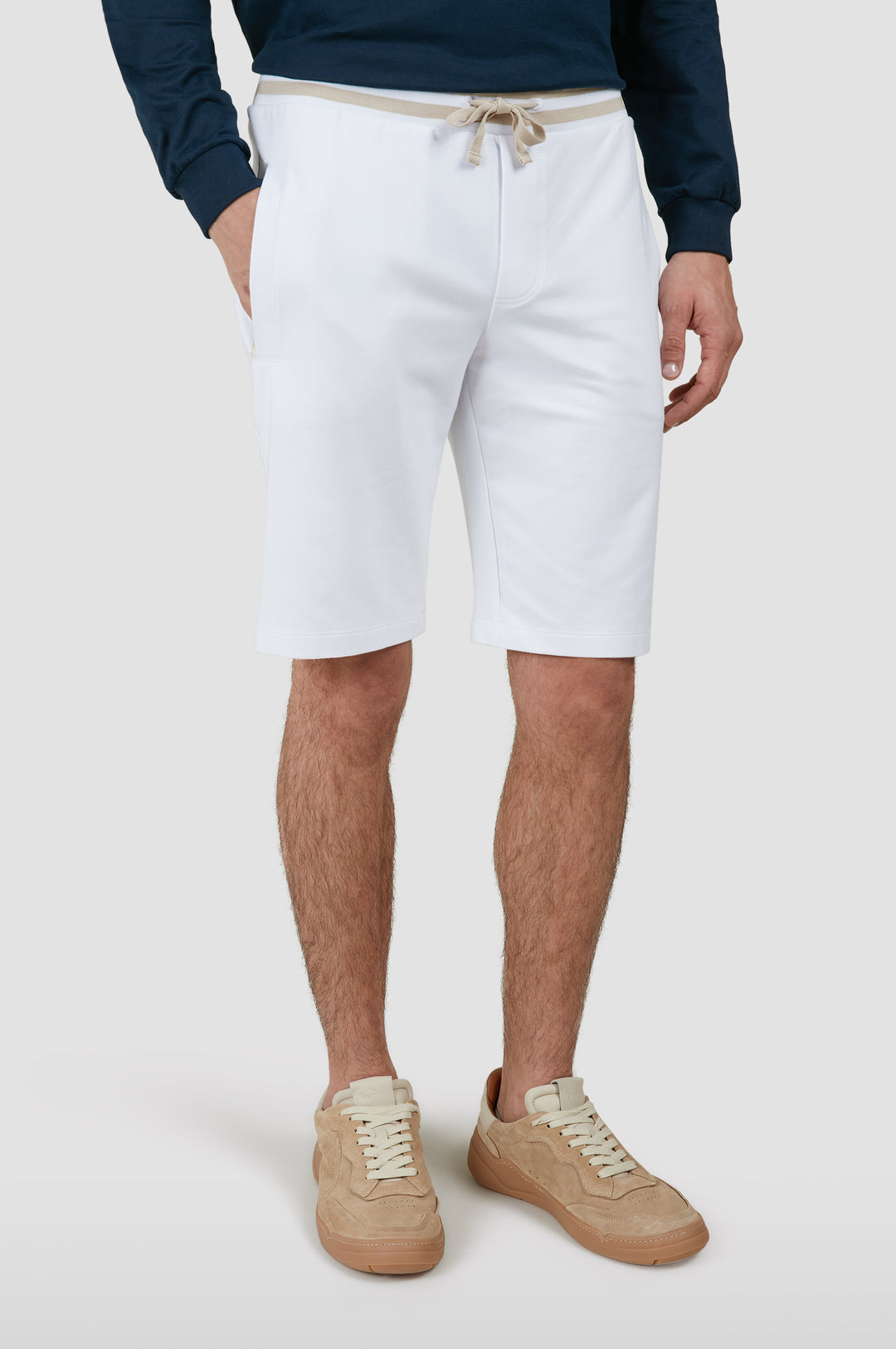 Paul & Shark XSoft Fleece Cotton Shorts | White