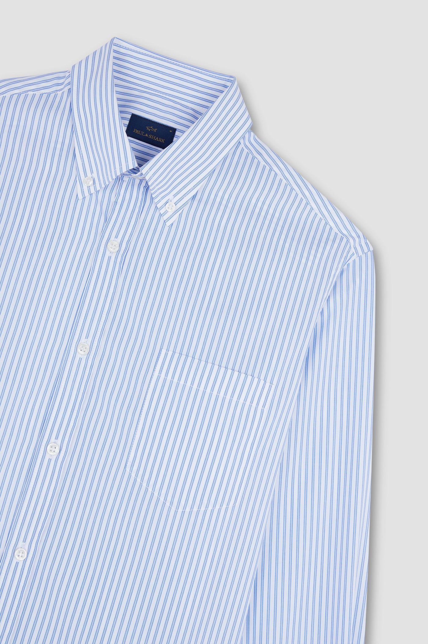 Paul & Shark Cotton Poplin Shirt | Blue/White