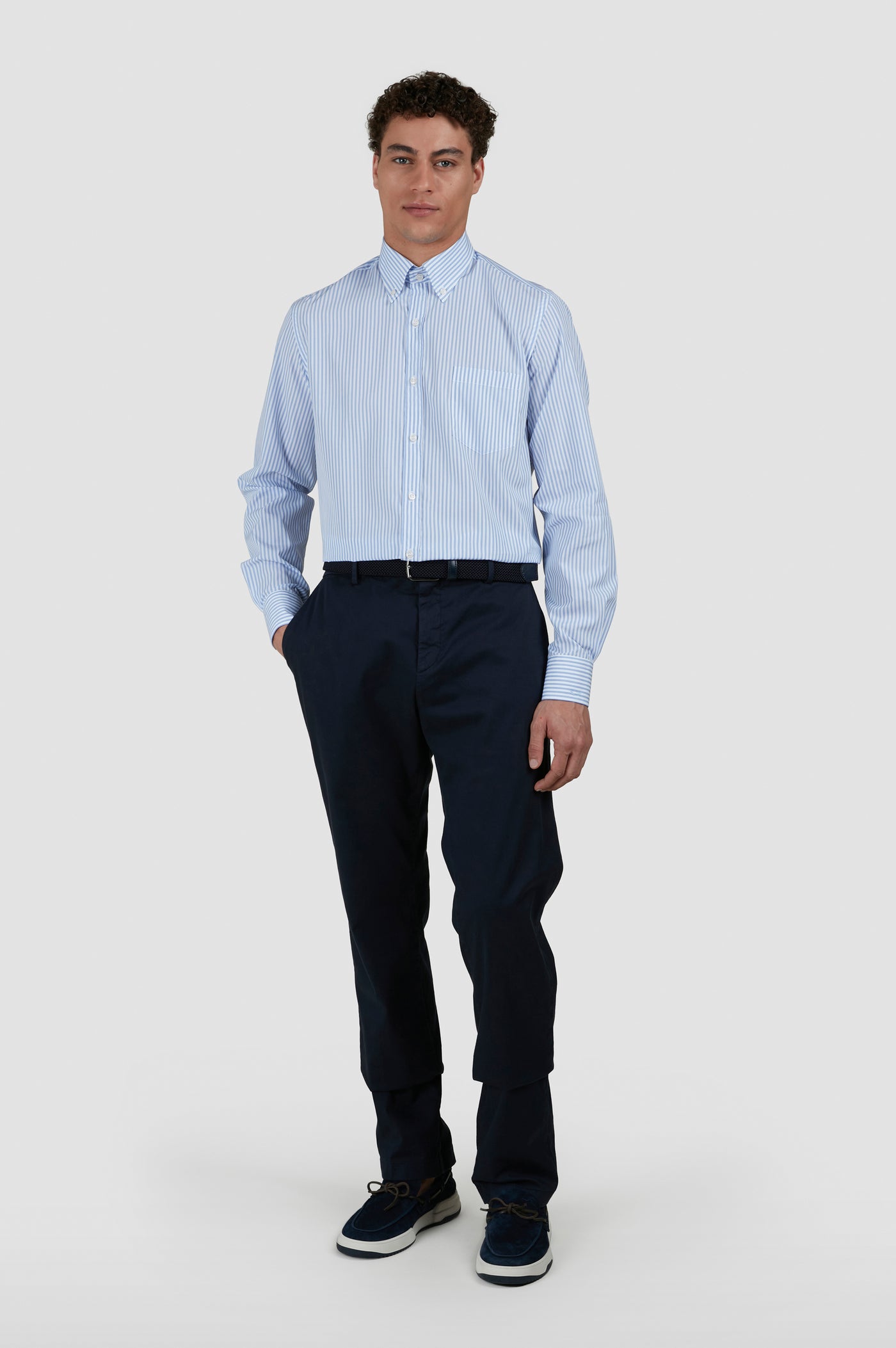 Paul & Shark Cotton Poplin Shirt | Blue/White