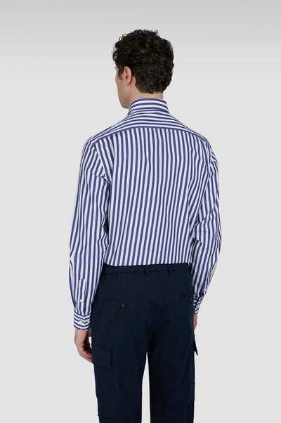 Paul & Shark Soft Touch Cotton Poplin Stripes Shirt | Navy/White