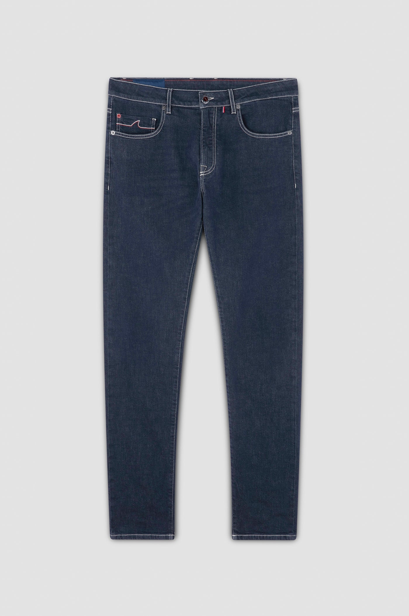 Paul & Shark Red Rivet Giza Cotton Stretch Jeans | Blue