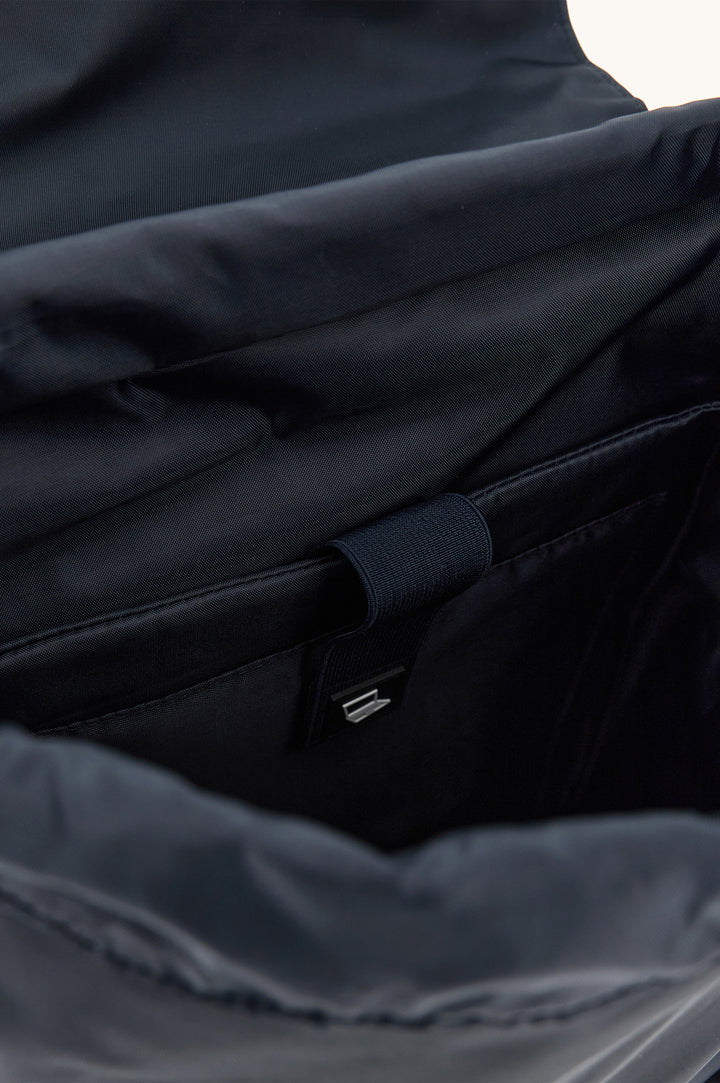 Paul & Shark Milano Nylon Backpack with Leather Trims | Navy