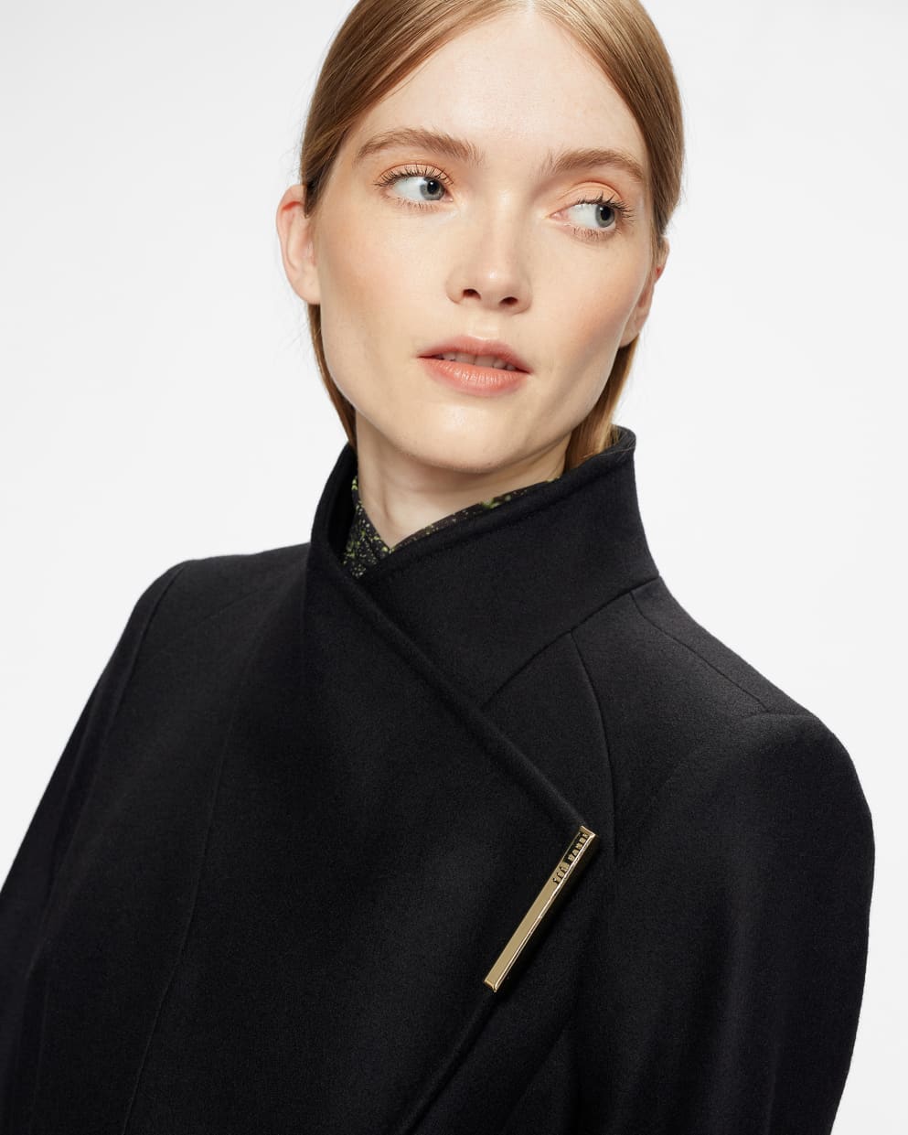 Ted Baker Rosell Wool Wrap Long Coat | Black