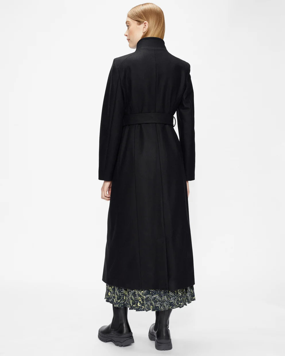 Ted Baker Rosell Wool Wrap Long Coat | Black