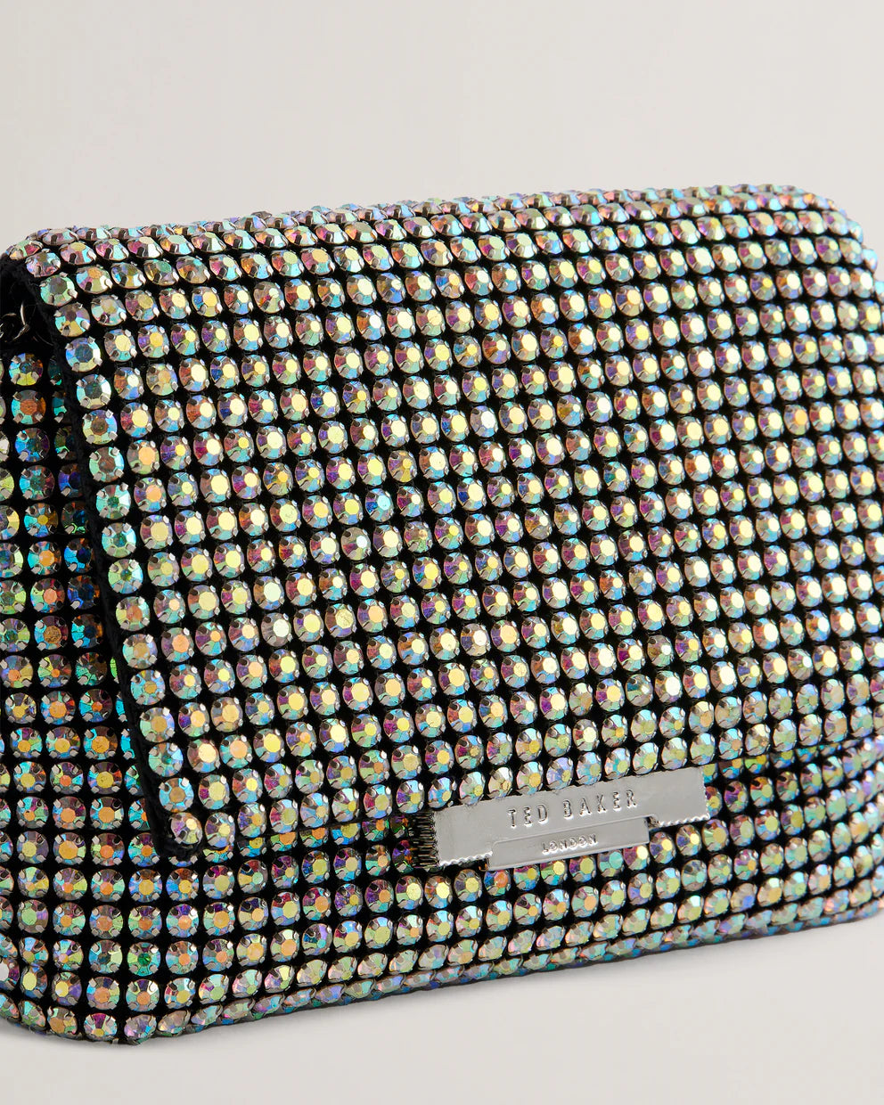 Ted Baker Gliters Crystal Mini Cross Body Bag Silver GIANNOPOULOS.GR