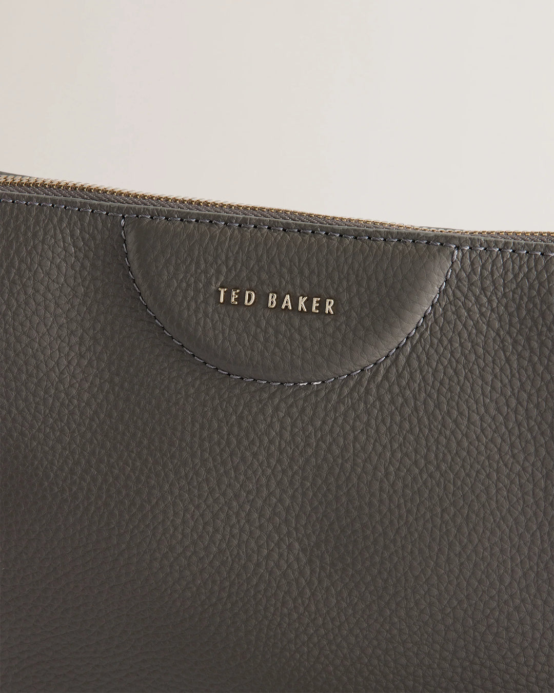 Ted Baker Esille Branded Webbing Crossbody Leather Bag | Mid Grey