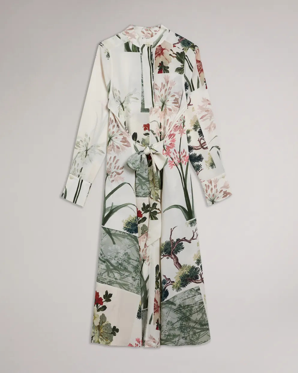 Ted Baker Ttayla Floral Collage Print Midi Shirt Dress | Ivory