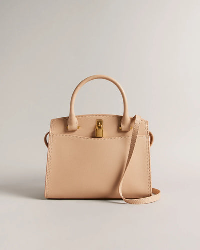 Ted Baker Myfair Medium Leather Padlock Handbag | Taupe