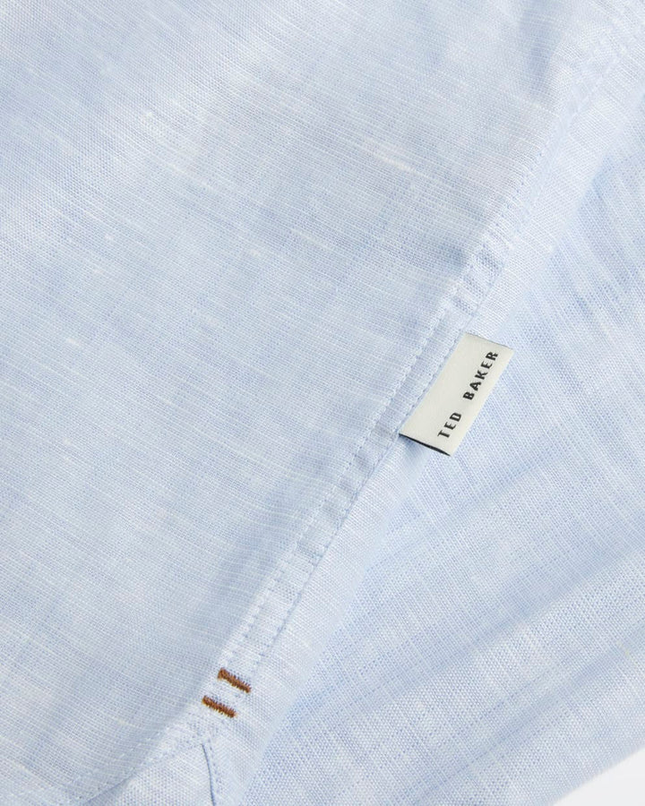 Ted Baker Romeos Long Sleeve Linen Cotton Shirt | Light Blue