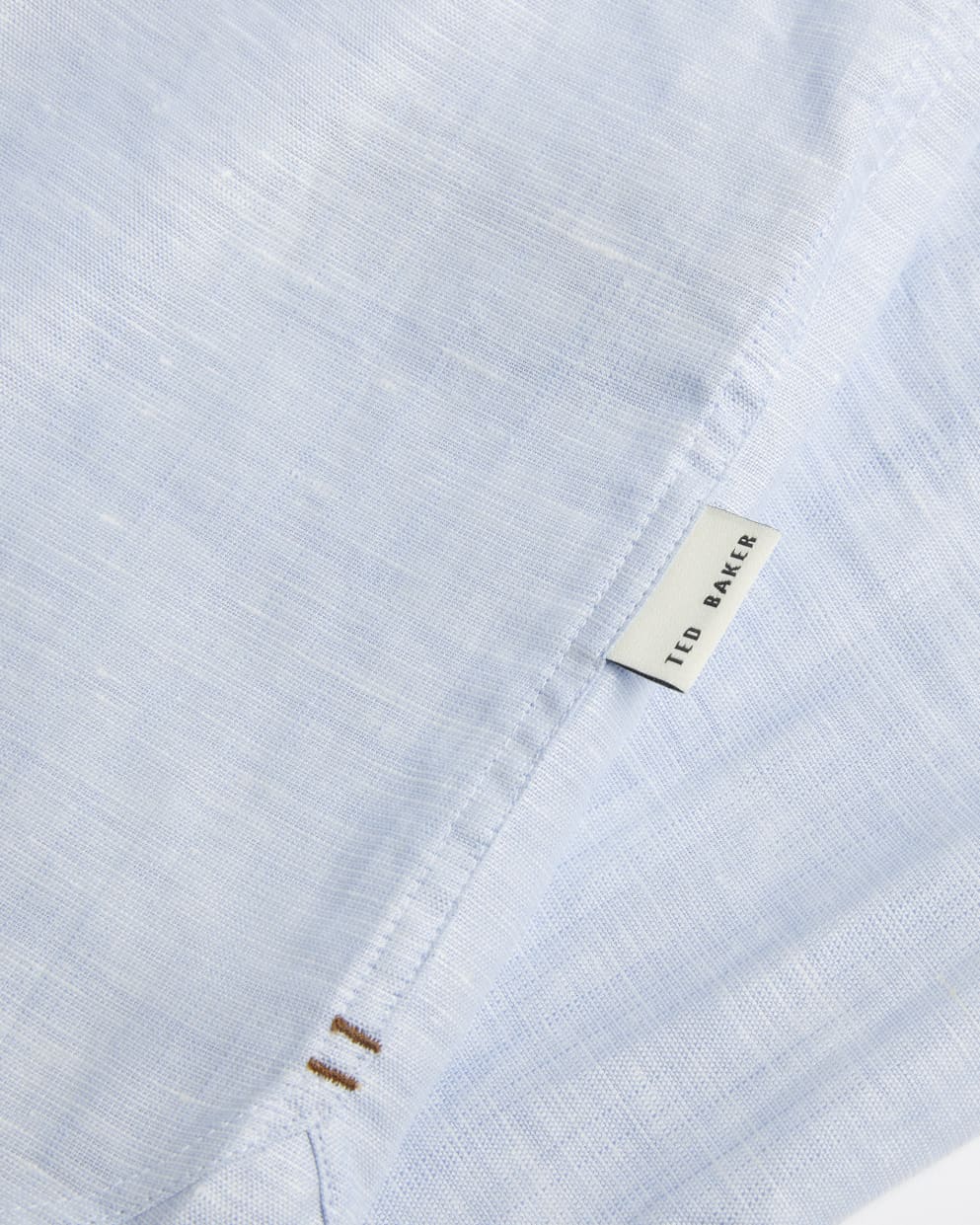 Ted Baker Romeos Long Sleeve Linen Cotton Shirt | Light Blue