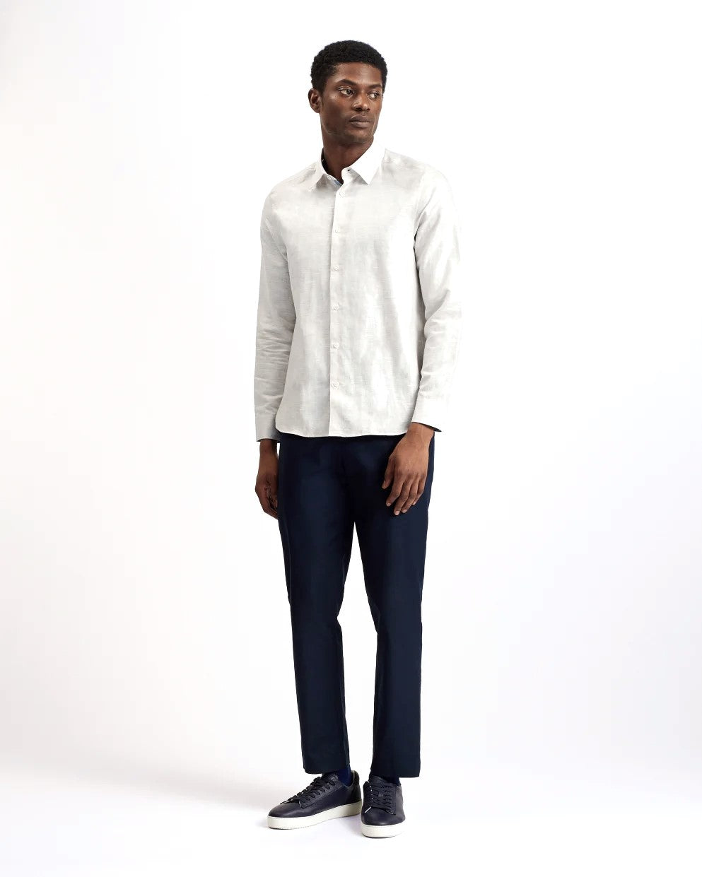 Ted Baker Romeos Long Sleeve Linen Cotton Shirt | White