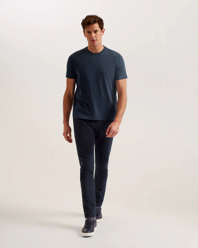 Ted Baker Wiskin Branded Regular Fit T-Shirt | Navy