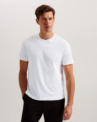 Ted Baker Wiskin Branded Regular Fit T-Shirt | White