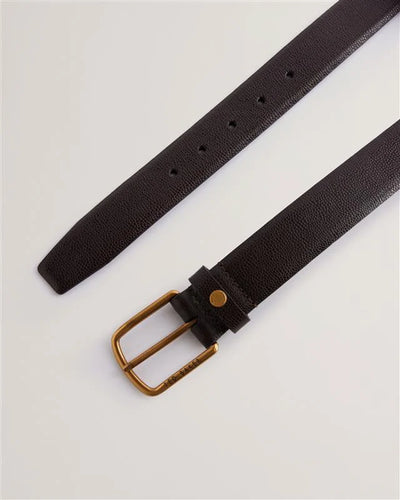 Ted Baker Keiith Caviar Texture Leather Belt | Brown Chocolate