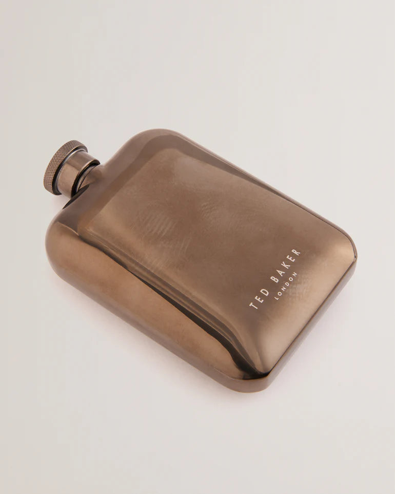 Ted Baker Croc Effect Leather Single Flask | Black