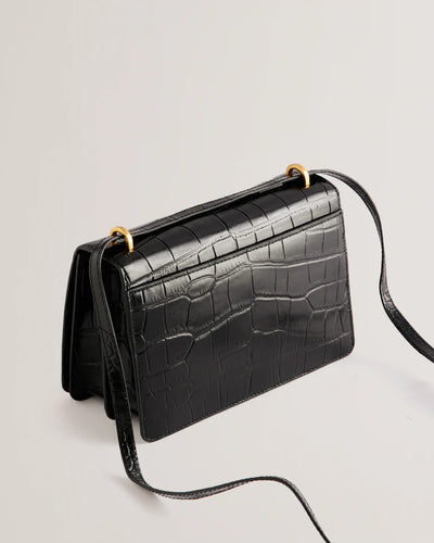 Ted Baker Padlock Large Crossbody Bag | Jet-Black