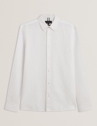 Ted Baker Zafra Regular Linen Shirt | White