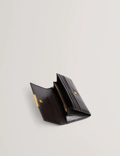 Ted Baker Tasmal Herringbone Canvas Large Detail Purse | Brown Chocolate