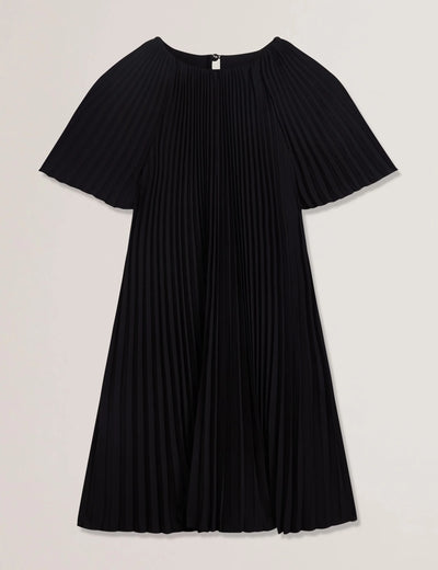 Ted Baker Convala Short Sleeve Pleated Mini Dress | Black