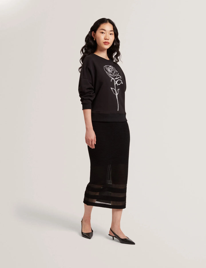 Ted Baker Cairie Knit Pencil Skirt with Invisible Panels | Black