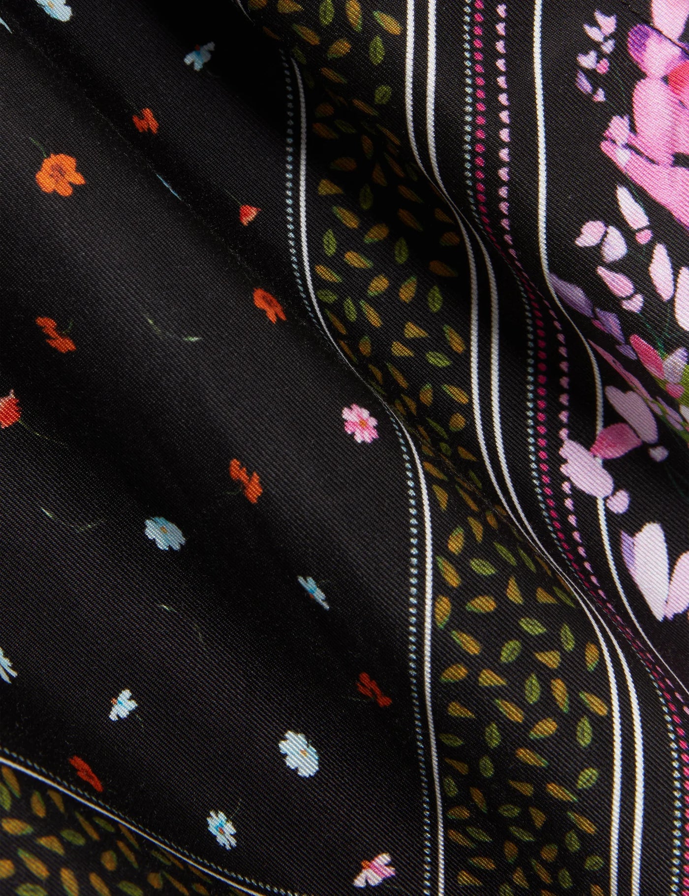 Ted Baker Wistea Floral Bloom Long Silk Scarf | Black