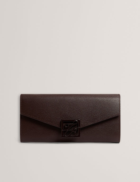 Ted Baker Anisal TB Detail Large Leather Purse | Wine