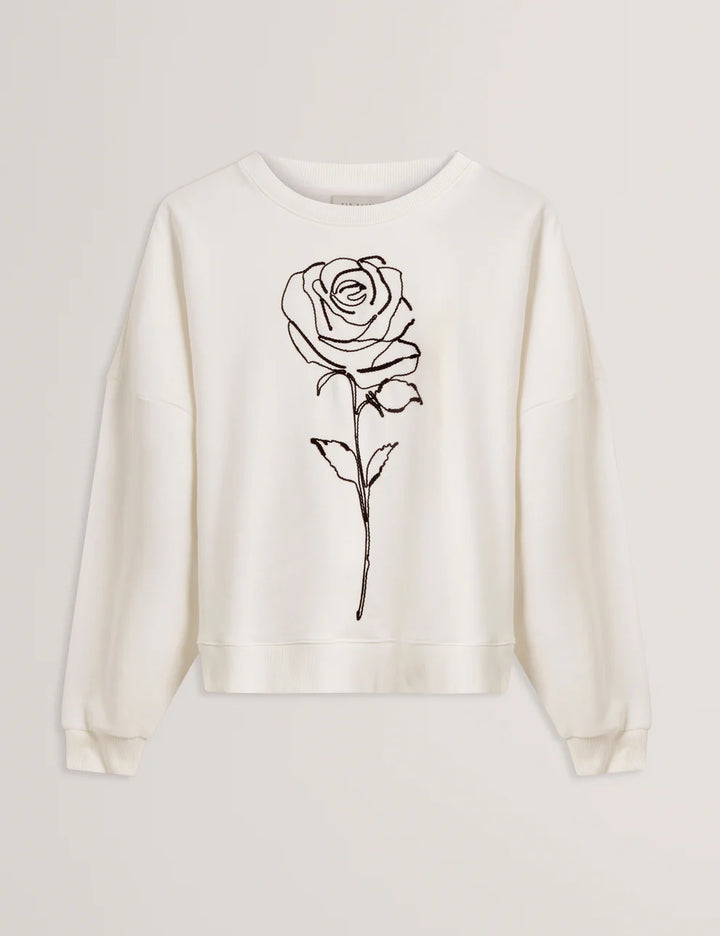 Ted Baker Marssia Printed Sweatshirt | Ivory