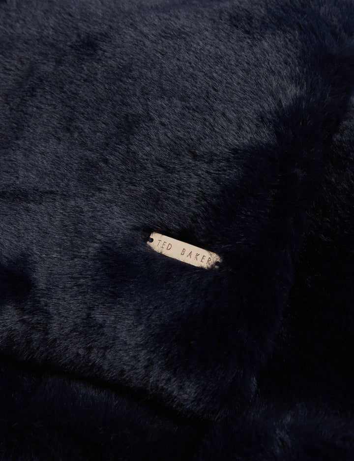 Ted Baker Emaaas Faux Fur Loop-Through Stole Scarf | Navy