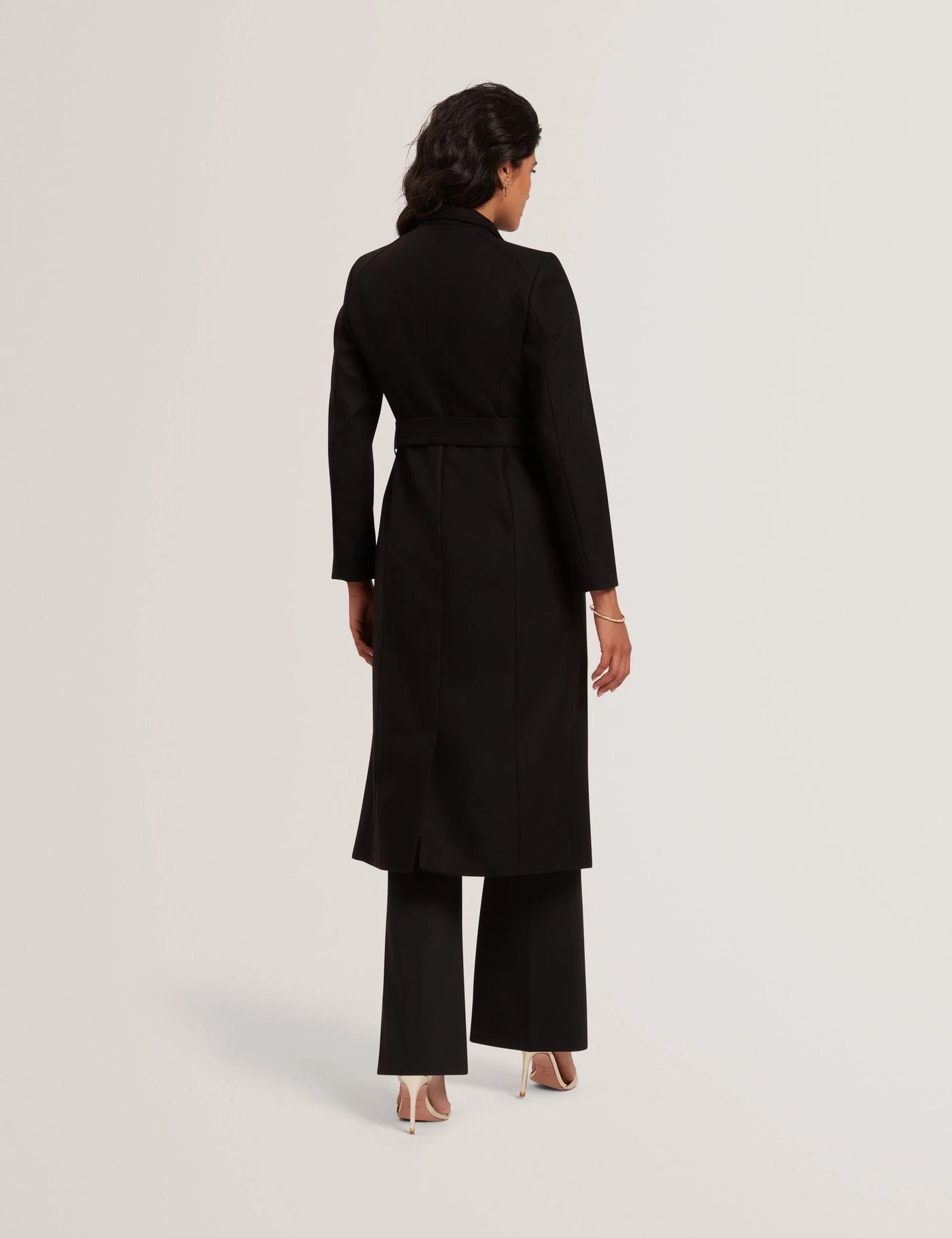 Ted Baker Rosell Long Length Wool Wrap Coat | Black