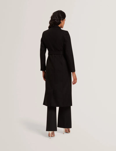 Ted Baker Rosell Long Length Wool Wrap Coat | Black