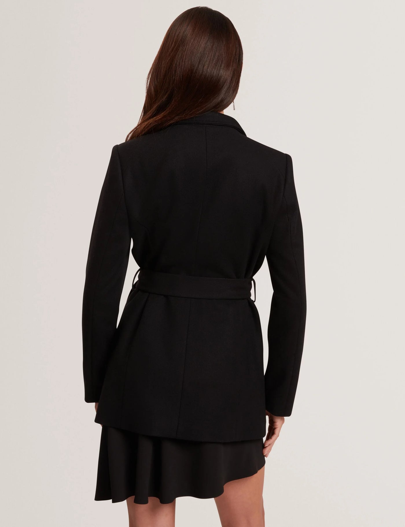Ted Baker Rosess Short Belted Wool Wrap Coat | Black