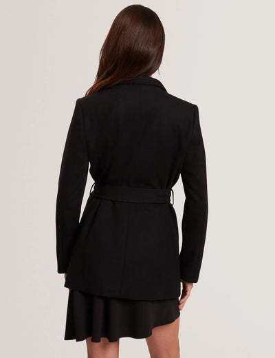 Ted Baker Rosess Short Belted Wool Wrap Coat | Black