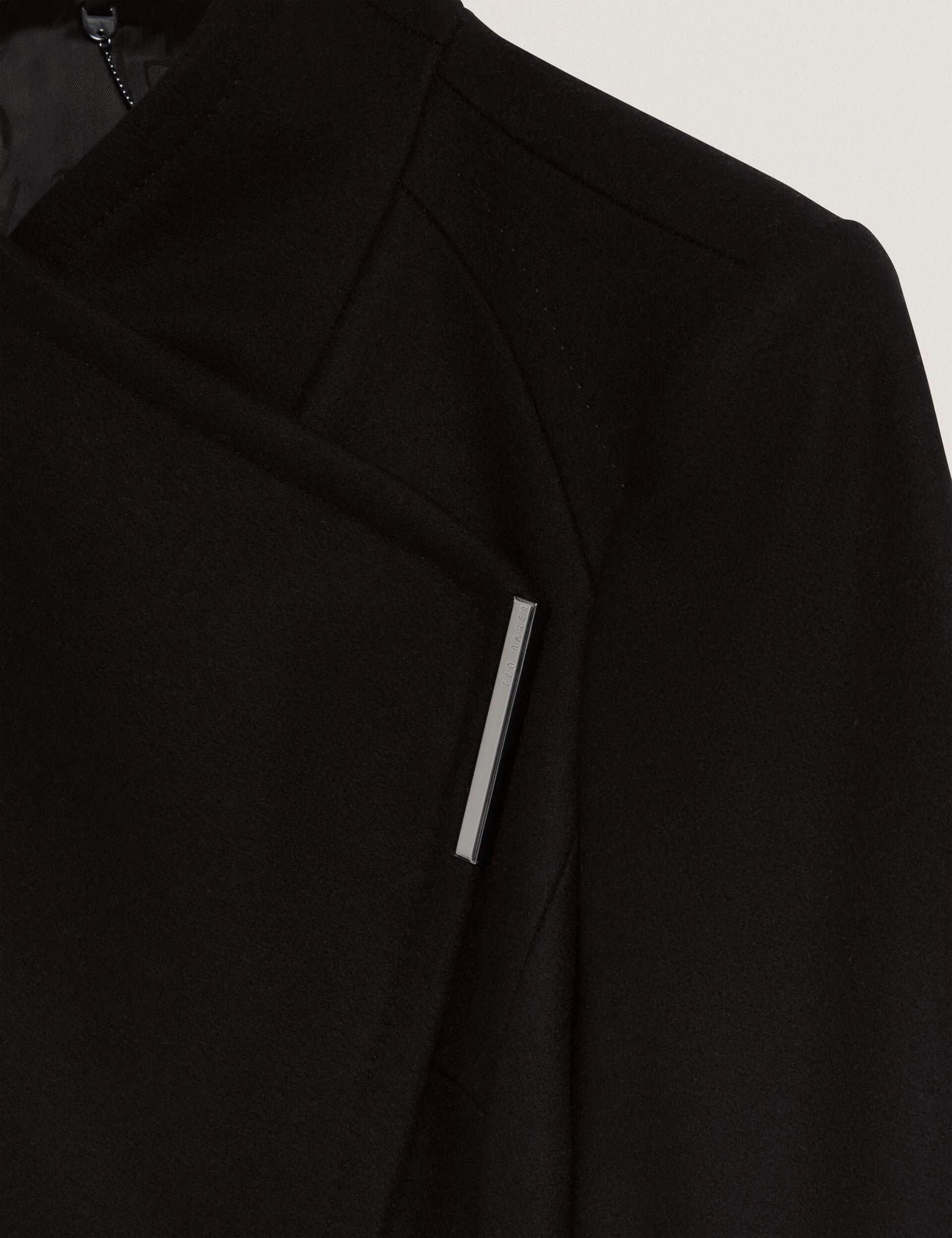 Ted Baker Rose Midi Length Belted Wool Wrap Coat | Black