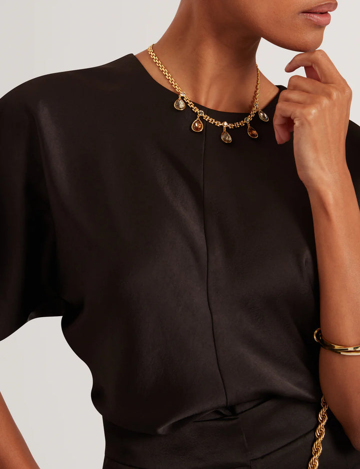 Ted Baker Marada Slouch Sleeve Waisted Top | Black