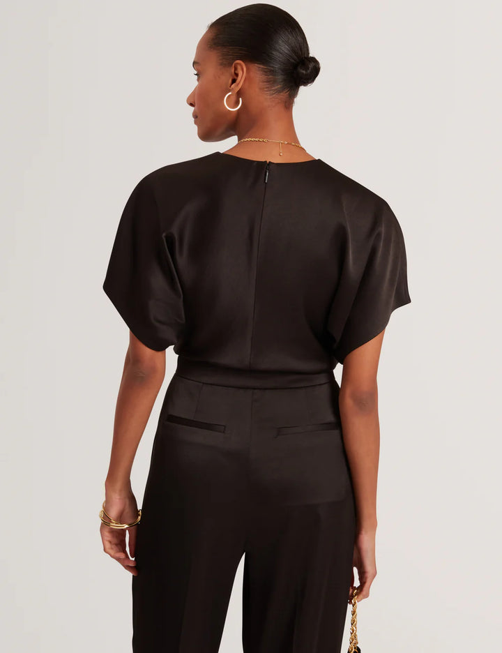 Ted Baker Marada Slouch Sleeve Waisted Top | Black