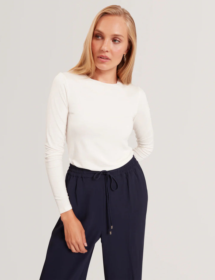 Ted Baker Arania Long Sleeve Fitted Jersey | Ivory