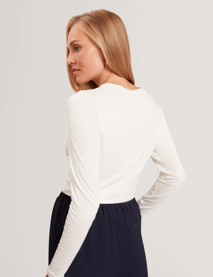 Ted Baker Arania Long Sleeve Fitted Jersey | Ivory