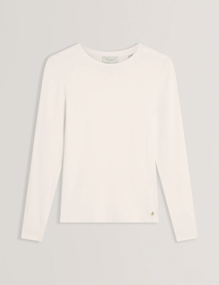 Ted Baker Arania Long Sleeve Fitted Jersey | Ivory